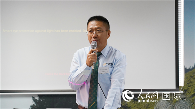 碩豐集團(tuán)董事長(zhǎng)孫曉棟發(fā)言。 人民網(wǎng) 張茜攝