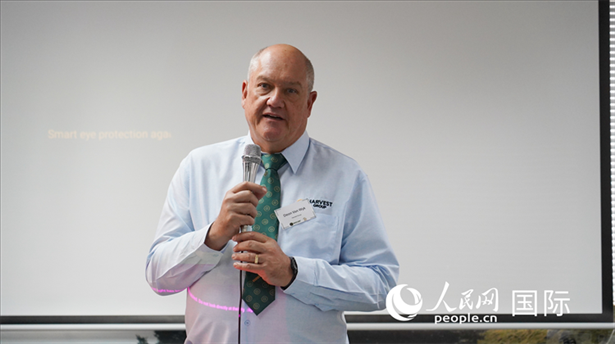碩豐集團(tuán)市場(chǎng)總監(jiān)迪恩·范·維克發(fā)言。人民網(wǎng) 張茜攝