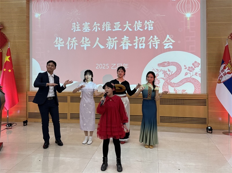 招待會現(xiàn)場表演。諾維薩德孔子學(xué)院供圖