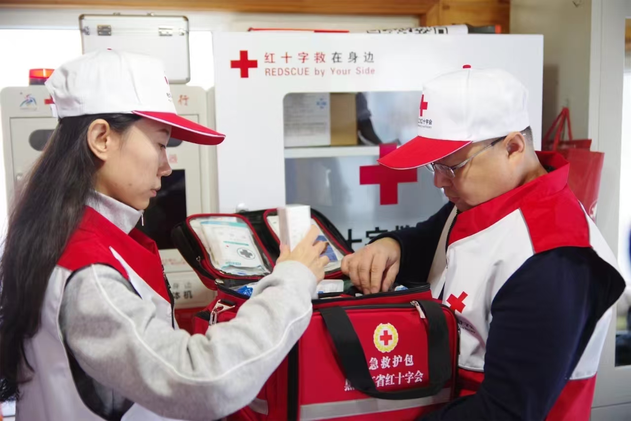 應(yīng)急救援志愿者培訓(xùn)現(xiàn)場。 中國紅十字會總會供圖