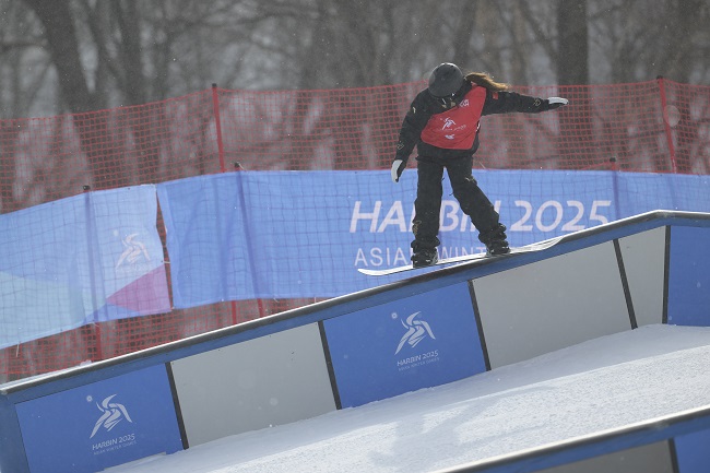 2月8日，張小楠在比賽中。新華社記者 楊冠宇攝