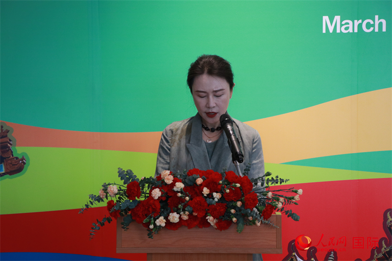 華彬文化基金會秘書長盧戰(zhàn)發(fā)表講話。朱瀟逸攝