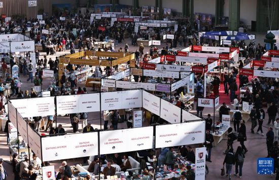 4月11日，人們在法國巴黎大皇宮參加2025巴黎書展。新華社記者 高靜 攝
