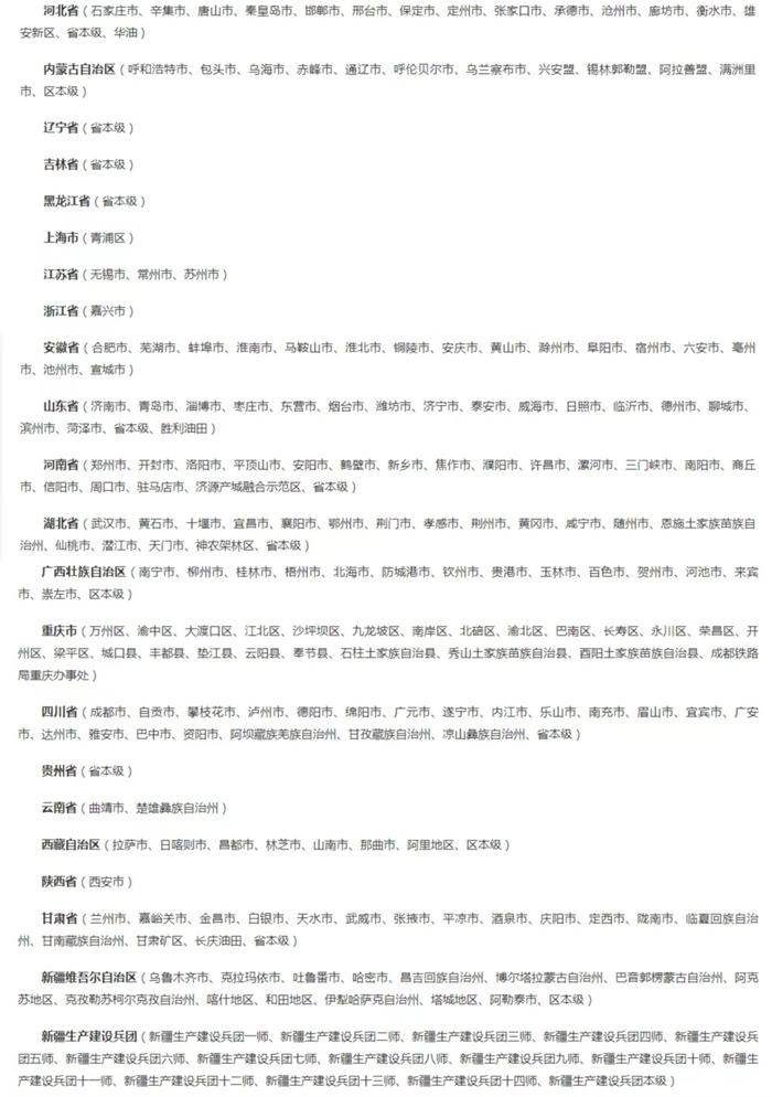 截至5月8日已開通醫(yī)保個(gè)賬跨省共濟(jì)的統(tǒng)籌區(qū)。（國家醫(yī)保局官網(wǎng)截圖）