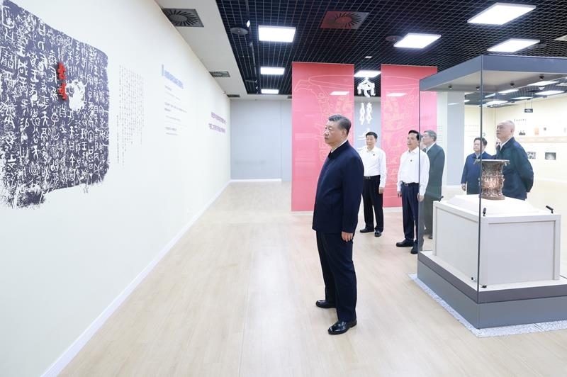 △2024年9月10日，習(xí)近平總書記來到陜西寶雞市參觀寶雞青銅器博物院。